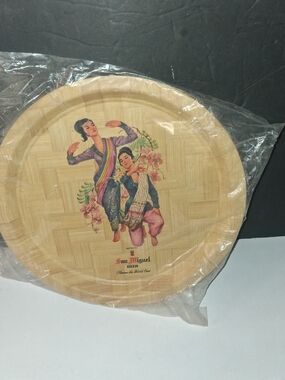 Vintage San Miguel Beer Bamboo Tray - Philippines